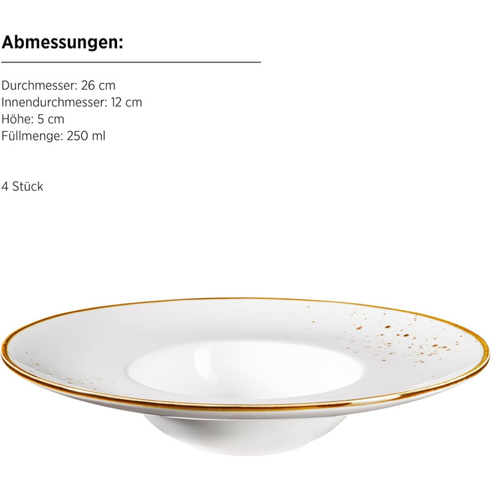 Набір кавових чашок MÄSER Pintar для 4 осіб (8 предметів), порцеляна, вінтажний стиль, коричневий