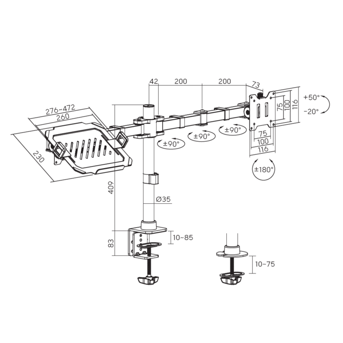 Настільне кріплення для монітора OfficePro MA113B