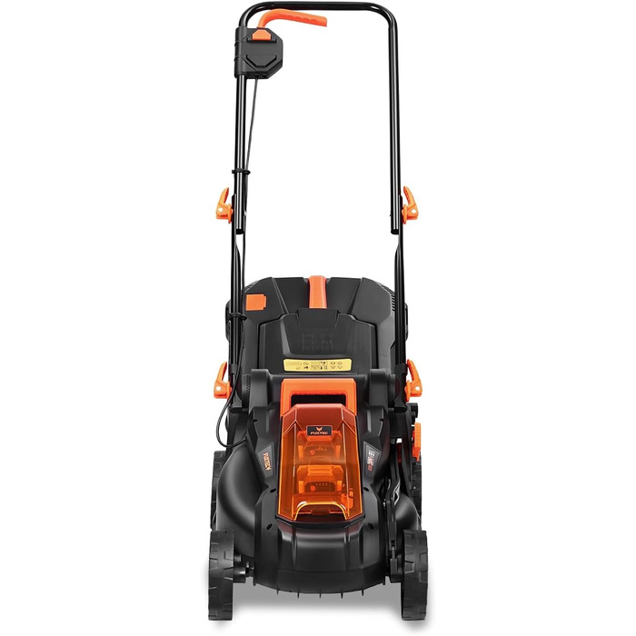 Акумуляторний газонокосарка FUXTEC 40V E1RM20 з 2x20V Li-Ion акумуляторами 2Ah та подвійним зарядним пристроєм – ширина зрізу 33 см, регульована висота зрізу
