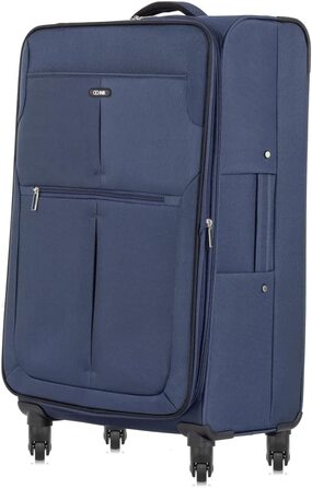 Великий чемодан Ochnik / М'який чохол / Матеріал нейлон / Колір темно-синій / Розмір L / розміри 7946,532 см / Місткість 89 л Висока якість темно-синій L