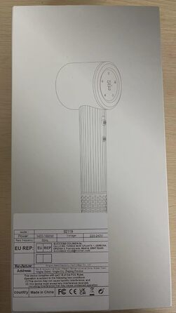 Фен AXCEED - 110 000 об/хв, безщітковий двигун, іонна технологія, 1600 Вт, сірий