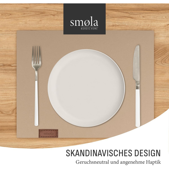 Набір Smøla з 12 елементів: фетровий сервізний комплект з підставками для посуду | Темно-сірий, миється | Декор для столу
