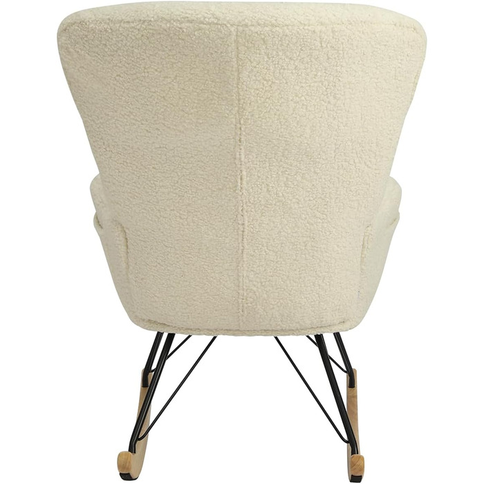 Шкільний крісло-гойдалка Vielllliving для спальні, 150 кг, темно-сірий (бежевий), 93.5x100x55 см