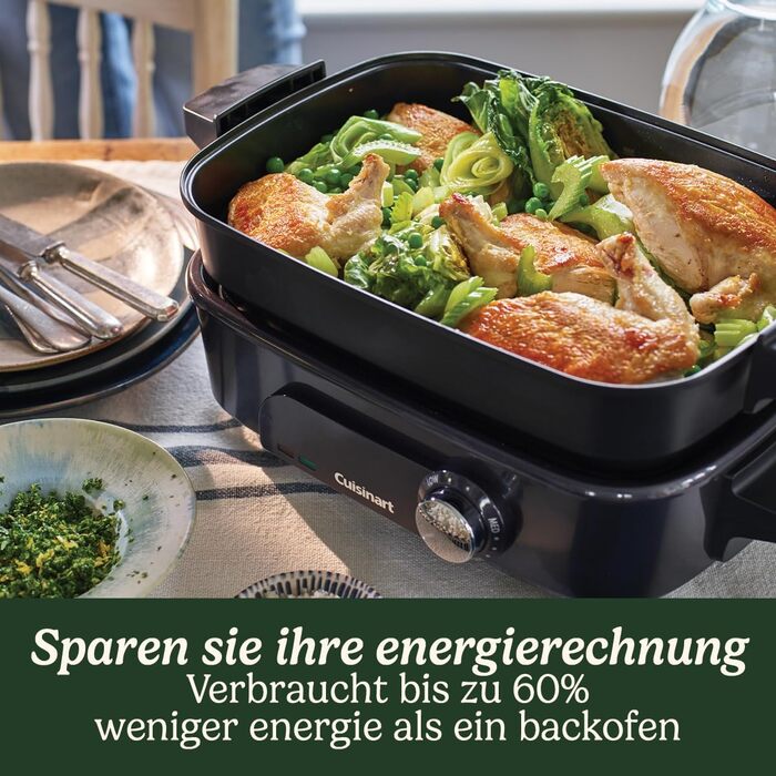 Мультиварка Cuisinart Cook In 5 in 1: гриль, тушкування, приготування на пару, варіння та приготування в мультиварці | Нержавіюча сталь, антипригарне покриття, сталеві пластини та сковороди