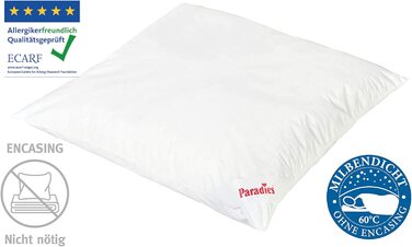 Подушка PARADISE 80x80 см Softy Antiallergo - Подушка, Oeko-Tex Certified Standard 100 Class 1, медично протестована, подушка для сну з алергією на пилових кліщів 80x80см