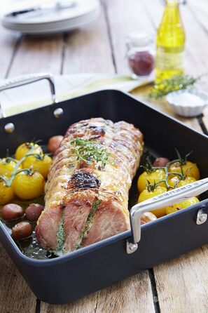 LE CREUSET Сковорода з антипригарним покриттям, 34 см, для всіх типів плит (включно з індукційними), алюміній, сірий/срібний