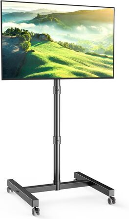Мобільний підставка для телевізора на колесах FORGING MOUNT, 23-60 дюймів, регулювання висоти та нахилу, VESA 400x400, до 40 кг
