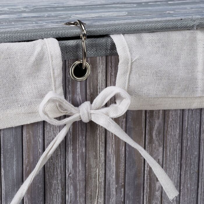 Кошик для білизни Relaxdays з бамбука та кришкою