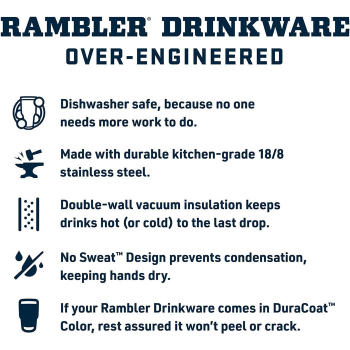 Термос YETI Rambler з кришкою-соломинкою, чорний, 769 мл