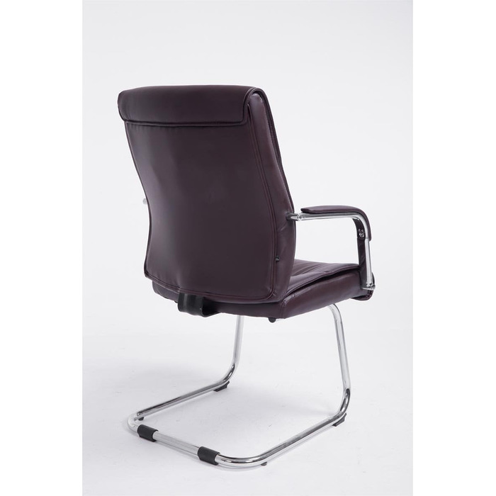 Стілець конференційний Sievert з м'якою оббивкою та штучною шкірою, коричневий