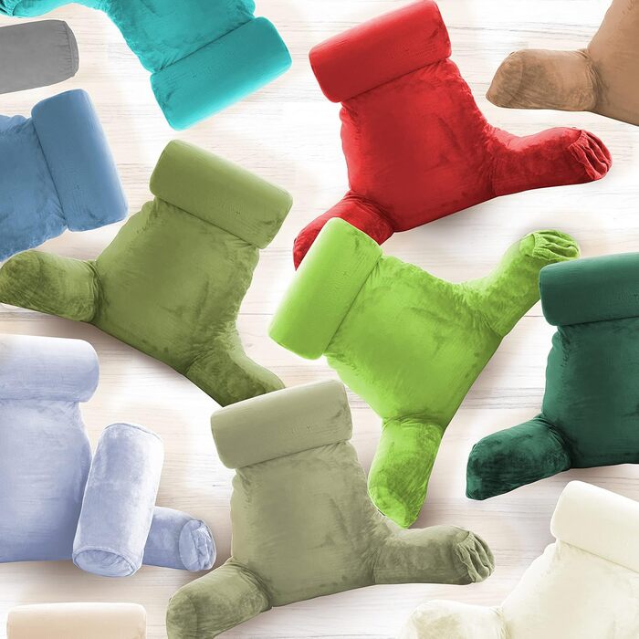 Подушка для читання Clara Clark з підставкою для спини, велика, з піною з пам'яті, червона