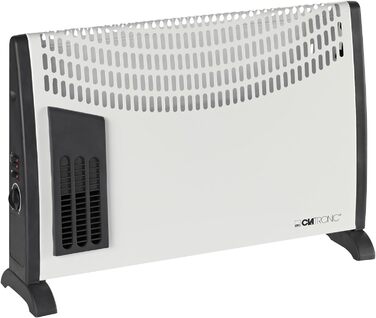 Конвекторний обігрівач Clatronic Мобільне тепло для дому Електричний обігрівач з 3 режимами нагріву Опалення за допомогою терморегулятора до 40 кв.м Конвектор із захистом від перегріву KH 3077 N (білий)