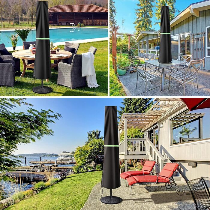 Чохол для парасольки GEMITTO, водонепроникний, для парасольки типу Ampelschirm, 280x30x81/46cm, захист від сонця та вітру, для парасольки 2-4м