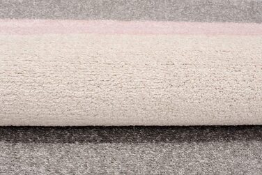 Килими Carpeto, килим для дитячої кімнати для хлопчиків і дівчаток-дитячий килим для ігрової кімнати для підлітків-багато кольорів і розмірів пастельних тонів (180 х 260 см, сіро-рожевий)