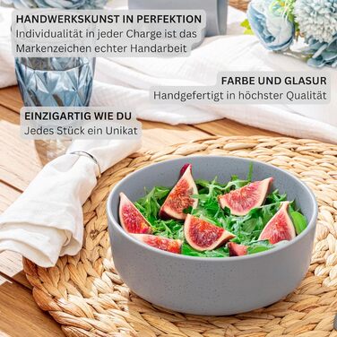 Набір кавових чашок SÄNGER VALUE COLLECTION (6 шт.), 380 мл, блакитно-сірий колір, кераміка, для кави та чаю, мийка в посудомийній машині, підходить для мікрохвильової печі