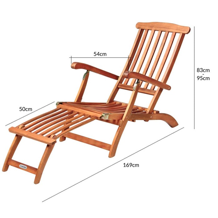 Шезлонг Queen Mary® acacia wood FSC® сертифікований 169x54x95см