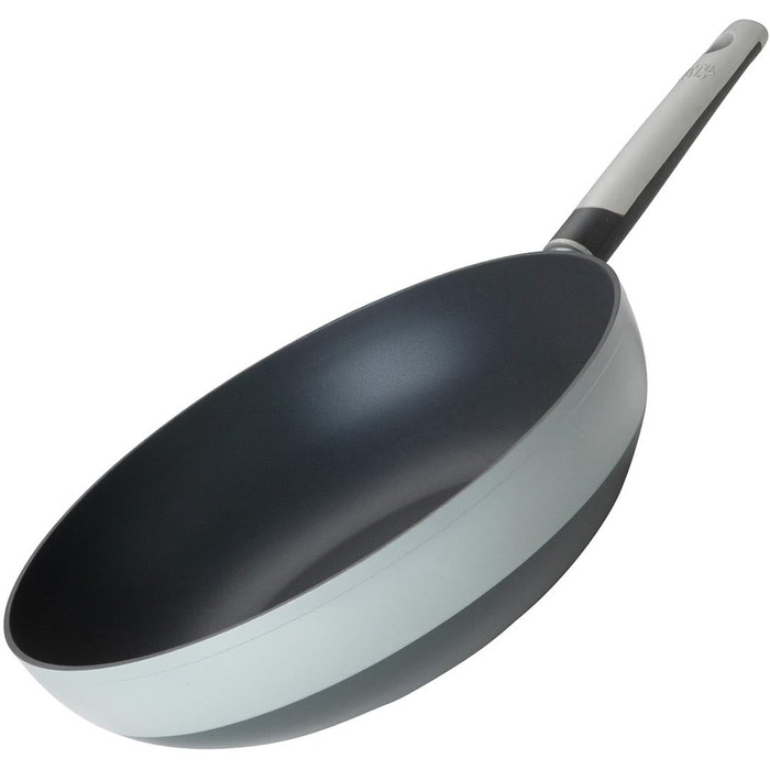 Wok 28 см з антипригарним покриттям Tasty, з нержавіючої сталі, індукційний, з м'яким дотиком