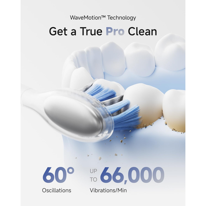 Звукова зубна щітка Laifen Wave Pro рожевого кольору: 6 режимів, акумулятор до 70 днів, контроль тиску, 2 насадки