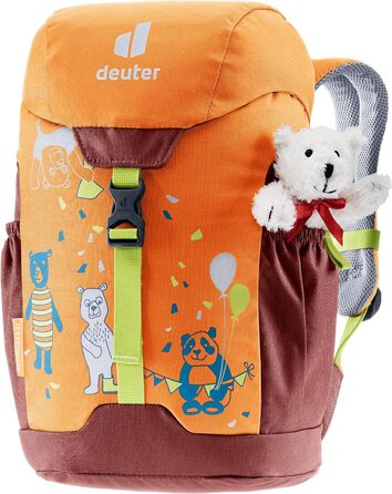 Дитячий рюкзак Deuter Cuddly Bear (8 л) лімітована серія з ведмедиком Тедді (мандарин-секвоя)