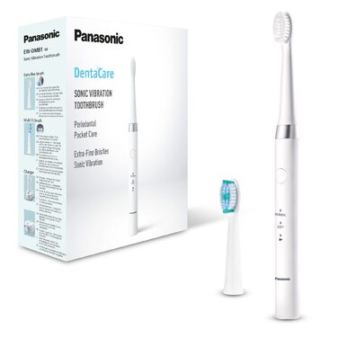 Електрична зубна щітка Panasonic EW-DM81-K503: звукова вібрація, 2 режими чищення, біла, з додатковою насадкою
