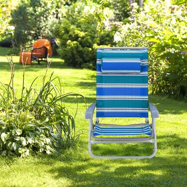 Розкладний шезлонг Relaxdays з подушкою для шиї