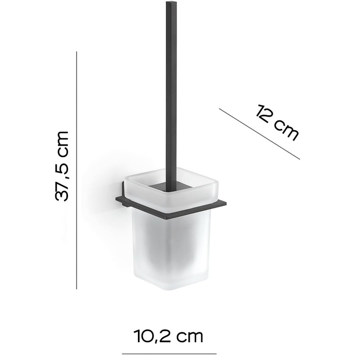 Настінний тримач для щіток Gedy Atena, матовий чорний
