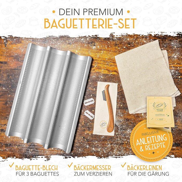 Форма для випікання хліба з кришкою та кошиком для підйому тіста - Robuste 28см форма з чавуну - ідеальна для випікання хліба, тостів, багетів. Аксесуари для випікання, броттоп (3 форми для багетів)