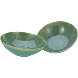 Набір посуду, 18 предметів (набір чаш, зелений), 10688, серія Sea Breeze Green