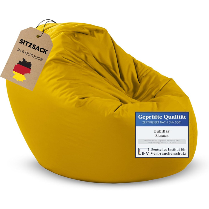 Дитячий пуф-мішок 2в1 BuBiBag, Ø 85 см, блакитний, для дому та вулиці, водонепроникний, стійкий до бруду, для дитячої кімнати