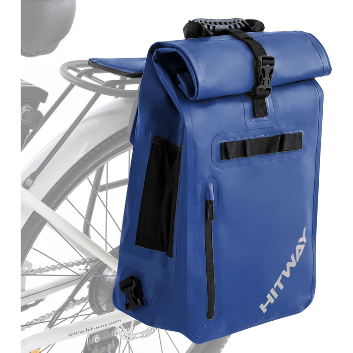 В1 Pannier-29 - підходить як сумка через плече - Сумка для багажу - Рюкзаки для їзди на велосипеді -100 водонепроникність - світловідбиваюча панель 3M (L, синій), 3