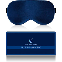 Шовкова маска для сну Aosun блакитна