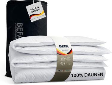 Пухова ковдра BEFA NATUR Reine Daunendecke 35x200 см, 560г, для алергіків, Made in Germany