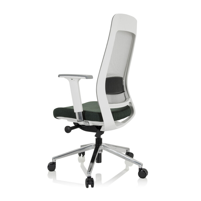 Офісне крісло / поворотне крісло CHIARO T2 WHITE сітка / тканина темно-зелений / сірий hjh OFFICE