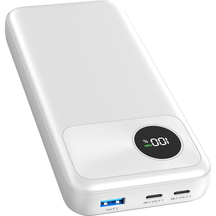 Вт, USB-C PD3.0 QC4.0, портативний зарядний пристрій для iPhone та смартфонів, 20000mAh, 22,5