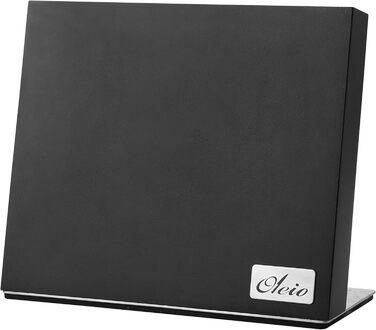 Магнітний тримач для ножів Oleio, чорний. Тримач без ножів з потужним магнітом, нержавіюча сталь, підставка для дамаських та кухонних ножів