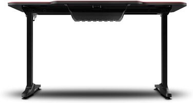 Ігровий стіл DRIFT GAMING з карбоновою поверхнею, великим килимком, підставками для чашок та навушників, регульованими ніжками, чорний (DRDZ200)