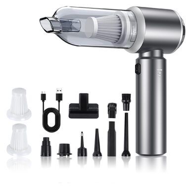 Акумуляторний ручний пилосос для автомобіля та дому, бездротовий портативний міні-пилосос 25000Па для прибирання шерсті тварин, офісу та кухні