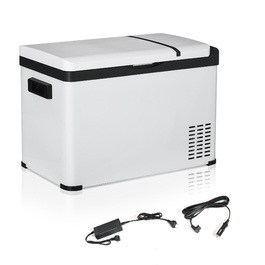 Outsunny Cooler Автомобіль 30 л з LCD дисплеєм Компресор Автомобільний холодильник Електричний човен Camper Travel 12/24 В постійного струму та 110-240 В змінного струму білий