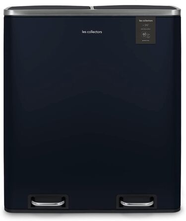 Сміттєвий бак Les Collectionneurs Sensor №1012, 69л, 3 відсіки (47+11+11л), автоматичне відкривання, інфрачервоний датчик, тиха кришка, дизайн (темно-синій)