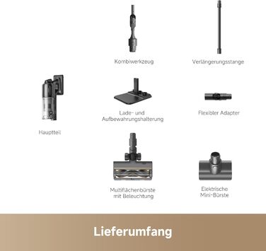 Dreame Z10 - Бездротовий пилосос з потужністю 190AW, 90 хвилин роботи, датчик пилу, LED-дисплей, синій LED, без заплутування, для дому, шерсті тварин, килимів