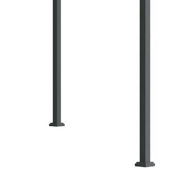 Дах патіо з альтанки Outsunny Pergola з люком 298x213x221см Поліестер Чорний Сірий для саду та патіо