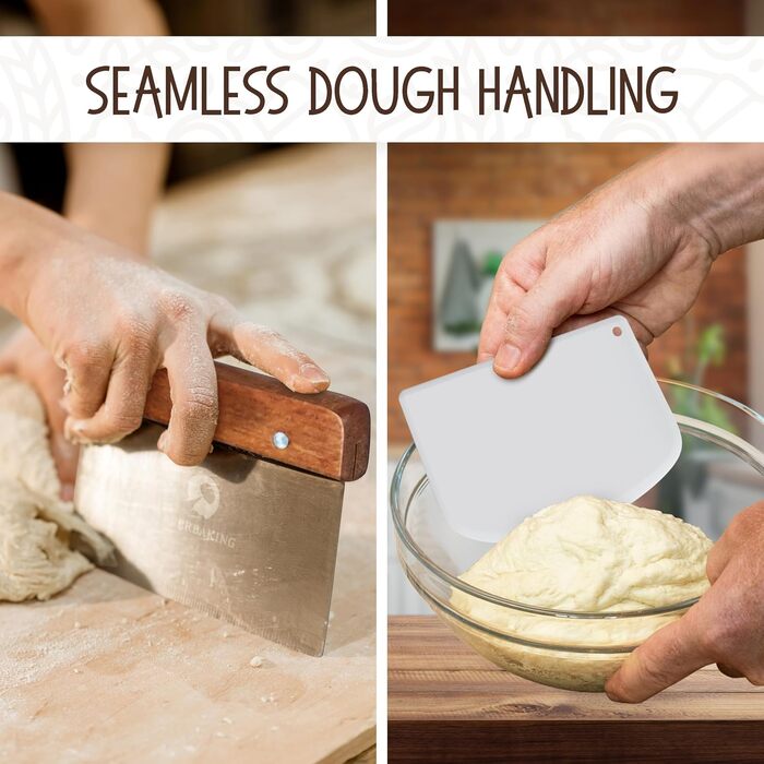 Набір для випічки закваски Superbaking: 2 кошики Banneton (22.9 см та 25.4 см) + стартер для закваски