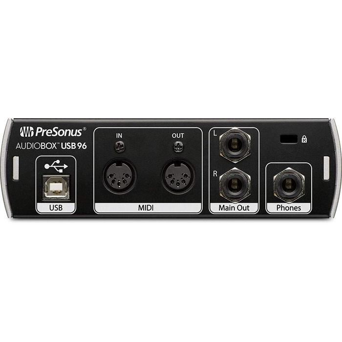 PreSonus AudioBox 96: USB аудіоінтерфейс для запису, стрімінгу та подкастингу (з Studio One Artist, Ableton Live Lite) - Чорний