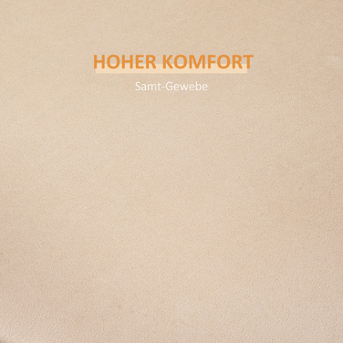 HOMCOM Ottoman Круглий пуф зі знімною кришкою для зберігання Beige Velvet Look Ø44 см x 47,5 см як журнальний столик