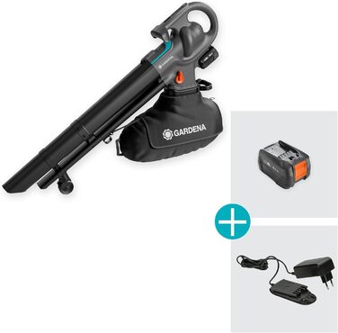 Пилосос-подрібнювач листя Gardena PowerJetCollect з потужним всмоктуванням та металевим ротором