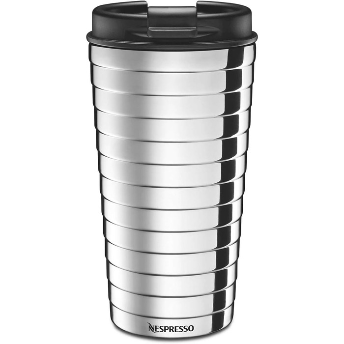 Термокружка Nespresso Touch з нержавіючої сталі, 345 мл, ізольована, витримує протікання