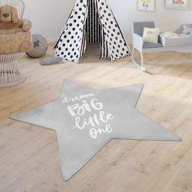 Пако домашній дитячий килим килим Дитяча кімната ігровий килимок дитячий килимок нековзний Сучасний зірка напис, розмір колір (120 см у формі зірки, сірий)