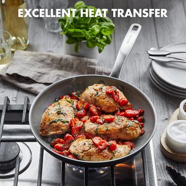 GreenPan сковорода Chatham з покриттям Hartelox, 20.3 см, керамічне антипригарне покриття, без PFAS, для посудомийної машини, термостійка, сіра, 20.3 см (11' сковорода)