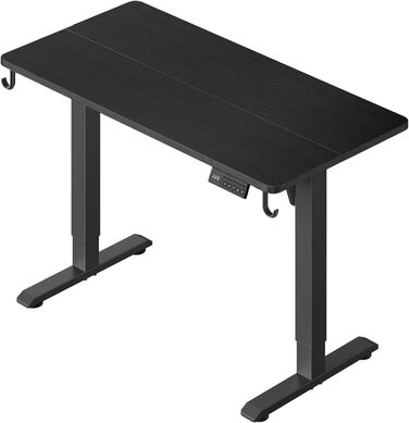Електричний підйомний стіл WOLTU з функцією пам'яті та захистом від зіткнень, комп'ютерний стіл для дому та офісу, чорний, 100 x 48 см