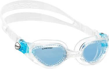 Кремові плавальні окуляри Cressi для плавання з захистом від ультрафіолету силіконові плавальні окуляри з прозорими синіми лінзами